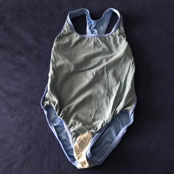 Speedo NWT Girls One Piece Swimsuit US 7 Blue - Picture 3 of 7